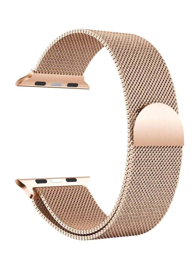 Magnetic Stainless Steel Band For Apple Watch 42/44/45/49 mm Rose Gold - Image 1